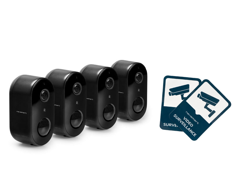 NEXSMART™ AIR2-B BATTERY SURVEILLANCE CAMERA - 4 PACK+STICKER