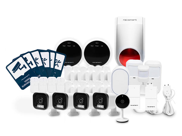 NEXSMART™ LARGE SMART ALARM PACKAGE WITH CAMERA (100-200M2) - ENVIRONMENT PROTECTION