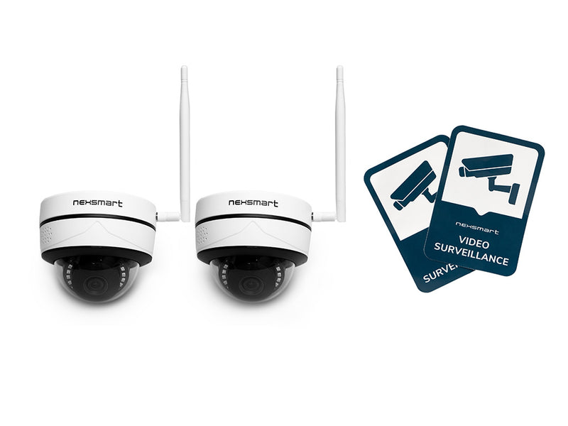 NEXSMART™ LOOK 2K HD POE/WIFI SURVEILLANCE CAMERA - 2 PACK+STICKER